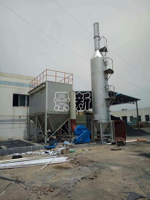 山西榆林4噸脫硫鍋爐除塵器運行中